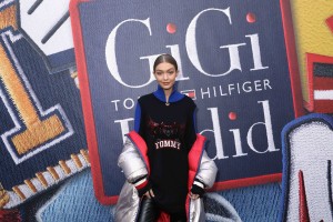 LONDON, ENGLAND - FEBRUARY 18: Model Gigi Hadid launches her spring 2017 TommyXGigi capsule collection designed with Tommy Hilfiger at the Tommy Hilfiger Flagship Store during the London Fashion Week February 2017 collections on February 18, 2017 in London, England. (Photo by Darren Gerrish/WireImage) *** Local Caption *** Gigi Hadid