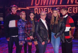 Lucky Blue Smith, Hailey Baldwin, Sara Sampaio, Tommy Hilfiger, Gigi Hadid and Anwar Hadid